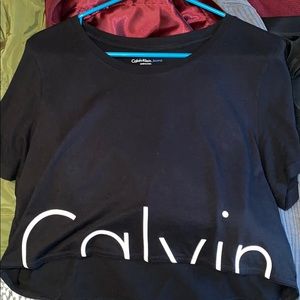 Black Calvin Klein crop top